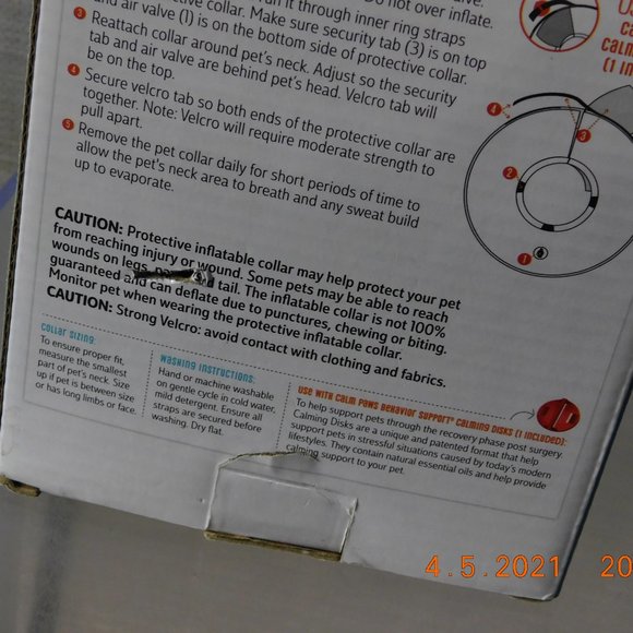 Calm Paws Premium Inflatable Protective Collar NEW - Picture 7 of 8